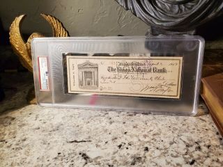 William Howard Taft Authentic Signed Check Signature Autographed Psa Dna Slabbed