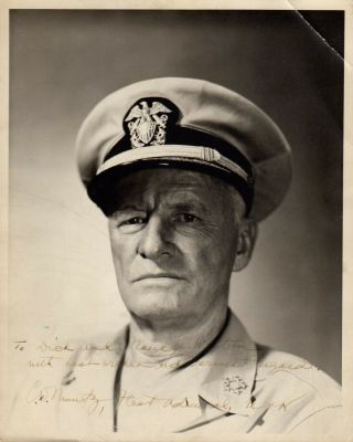 Admiral Chester W.  Nimitz Hand Signed 8x10 Photograph Navy Wwii Military Icon