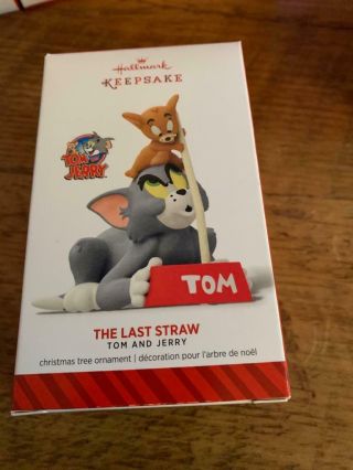 Hallmark Keepsake Ornament 2014 Tom And Jerry The Last Straw Cat Mouse Mib