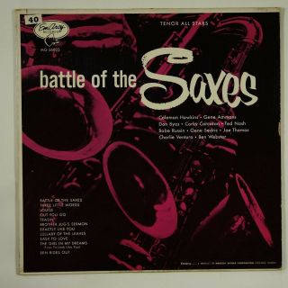V/a " Battle Of The Saxes " Jazz Lp Emarcy 36023 Dg Mono
