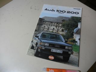 Audi 100/200 Japanese Brochure 1982 Models 43w C2