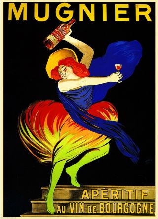 Mugnier Aperitif Au Vin De Bourgogne Wine Vintage Advertisement Art Poster Print