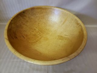 Vintage Parrish Large Wood Dough Bowl 15 Inches