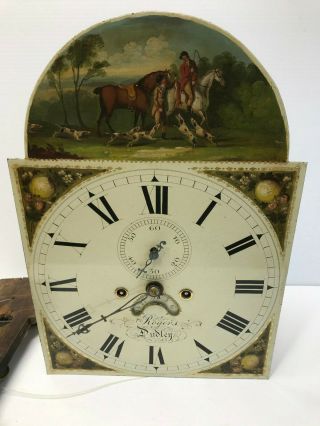 8 Day Long Case Clock Dial And _ Rogers Dudley