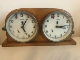 Vintage Mom Chess Double Clock