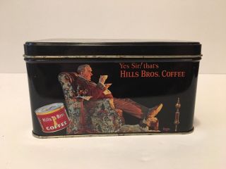 1998 Holiday Edition Hills Brothers Coffee Tin - Norman Rockwell 3