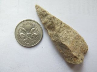 Aboriginal Hand Chipped Stone Spear Tip C1900s Found Oodnadatta South Australia