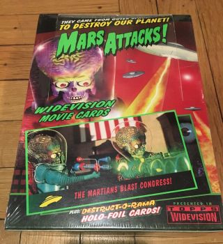 1996 Topps Mars Attacks Widevision Movie Cards Wax Box 36 Packs