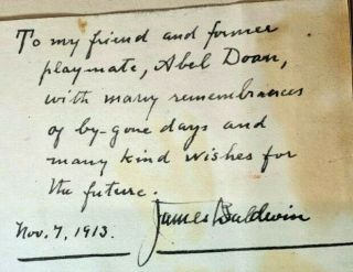 1913 John Bunyan ' s Dream Story by James Baldwin Signed & Inscribed by Author 3