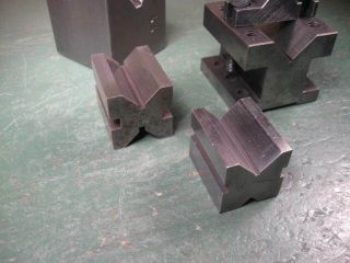 OLD MACHINING TOOLS MACHINIST FINE V - BLOCKS GROUP ALL TYPES FINE GROUP 3