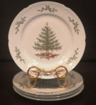 4 Vtg Ak Kaiser West Germany 683 Christmas Tree 9.  75 " Porcelain Plates