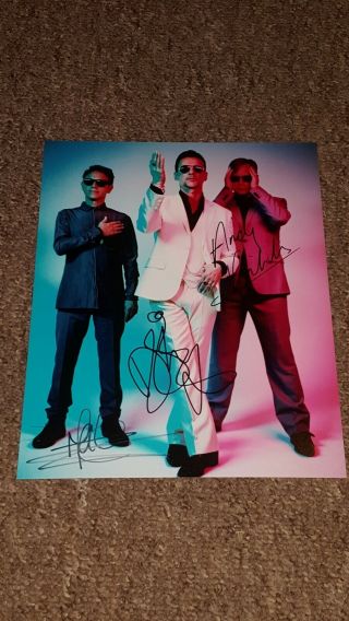 Depeche Mode Signed Autograph 10x8 Photo Photograph Dave Gahan Martin