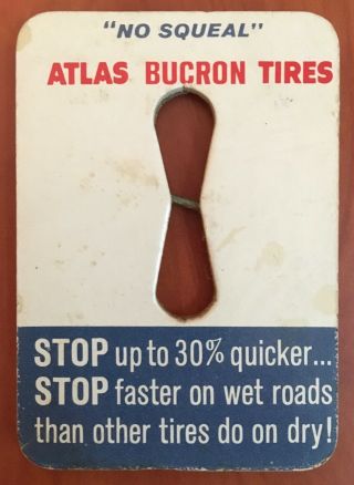 Vtg ESSO Gas Dealer Cardboard Scissors Sharpener ATLAS Bucron Tires Advertising 2
