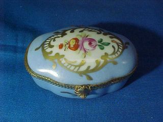 Vintage Limoges France Porcelain Hand Painted Ring Box W Floral Design