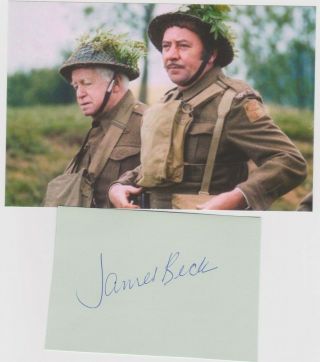Dads Army (walker) James Beck D@43 Signed Album Page & Pc Pic