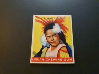 1933 Goudey (r73) " Indian Gum " 109 Little White Cloud