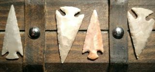 Native American Artifacts - 4 Authentic Arrowhead Points