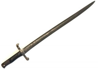 Antique Civil War Era French Model Chassepot Yataghan Sword Wood Handle Bayonet