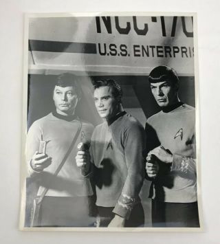 Vintage Star Trek Press Photo William Shatner Leonard Nimoy 1960’s