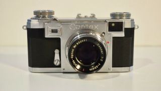 Vintage " Zeiss Ikon " Contax Iia - Camera W/ Opton Sonnar 1:2 F= 50mm T Lens