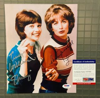 Laverne & Shirley Dual Signed Penny Marshall & Cindy Williams 8x10 Photo Psa/dna