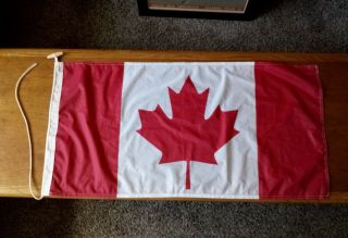 Vintage Canada Flag Canadian History Advertising Sign Display Bunting