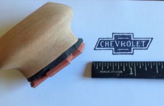 Vintage Chevrolet Bow Tie Logo Rubber Stamp Chevy Medium Script