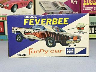 Mpc 1968 Dodge Coronet " Feverbee " Funny Car 706 - 200 68 Amt Model Box