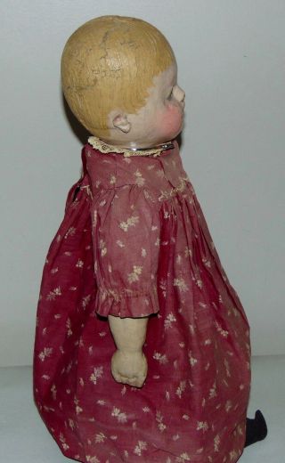 EARLY ANTIQUE Doll MARTHA CHASE Stockinette AMERICAN Antique Dress 3