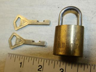 Abloy 3015 Mini Padlock W/ 2 Keys - High Security - Made In Finland