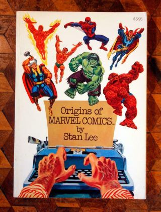 Rare Vintage 1975 Stan Lee Signed Origins Of Marvel Comics Book 1st Ed.