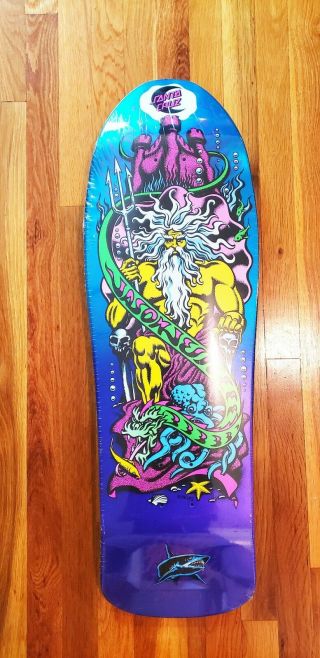 Santa Cruz Jason Jessee Neptune Skateboard Vintage Reissue Blue Purple Fade