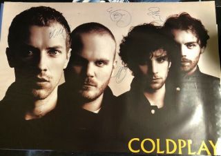 Awesome - Coldplay - Large Autographed Poster - Signed By All Four Band Members