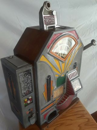 Jennings Little Duke 1 Cent Gumball Vender Slot Machine 3