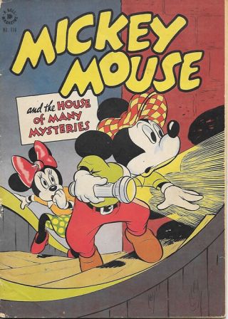 Walt Disney Mickey Mouse Four Color Comic Book 116,  Dell 1946 Very Good -