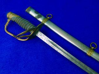 Antique Us Indian Wars Model 1872 Engraved Cavalry Sword W/ Scabbard