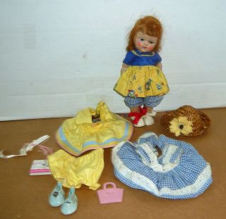 Vintage Vogue Hard Plastic Ginny Doll W/accessories