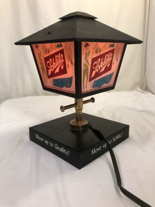 Vintage 1958 Everbright Schlitz Beer Sign Street Lamp Light