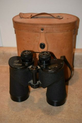 Bausch & Lomb Us Navy Mark 28 Mod 0 7x50 Bu Ships Binoculars,  Case Vintage 1943