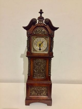 Stunning Antique Miniature Grandfather Clock By Lenzkirch.  C1885