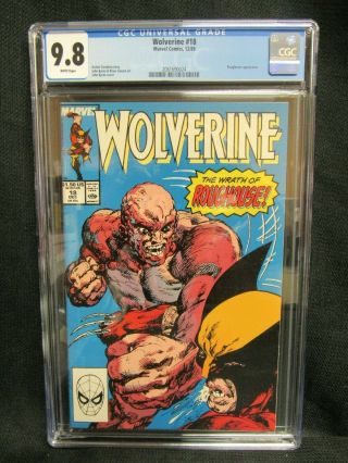 Wolverine 18 (1989) John Byrne Copper Age Marvel Cgc 9.  8 White Pages K617
