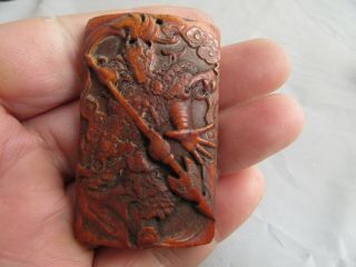 Rare Antique Chinese Hand - Carved Bovine Bone Pendants S04