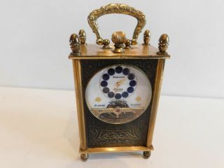 Antique Hebdomas Arnex 15 Jewel Swiss Clock Shelf Mantel Engraved Birds