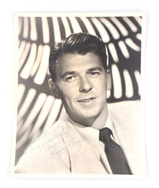 Vintage Ronald Reagan Hand Signed Photo Authentic Autograph Signature Isp Young