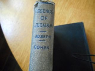 " Essence Of Judaism " Rare - First Edition 1932 Hardcover - Behman 
