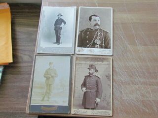 Group Of Indian War Era Officers & Soldier Cabinet Photographs