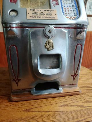 Vintage Jennings NEVADA CLUB Standard Chief 10 - cent Slot machine one - arm - bandit. 2