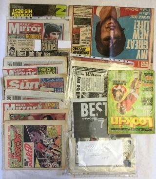 Vintage GEORGE BEST Manchester United Scrapbook Full Of Newspaper Cuttings Rare 3
