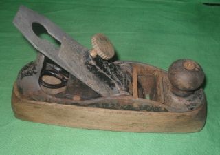 Vtg.  Stanley Liberty Bell No.  122 Transitional Smooth Block Plane " As Found "