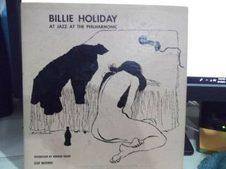 Billie Holiday Ex - Nm Orig Jazz At The Philharmonic 10 " Lp Clef Mgc - 169 Dsm Cover